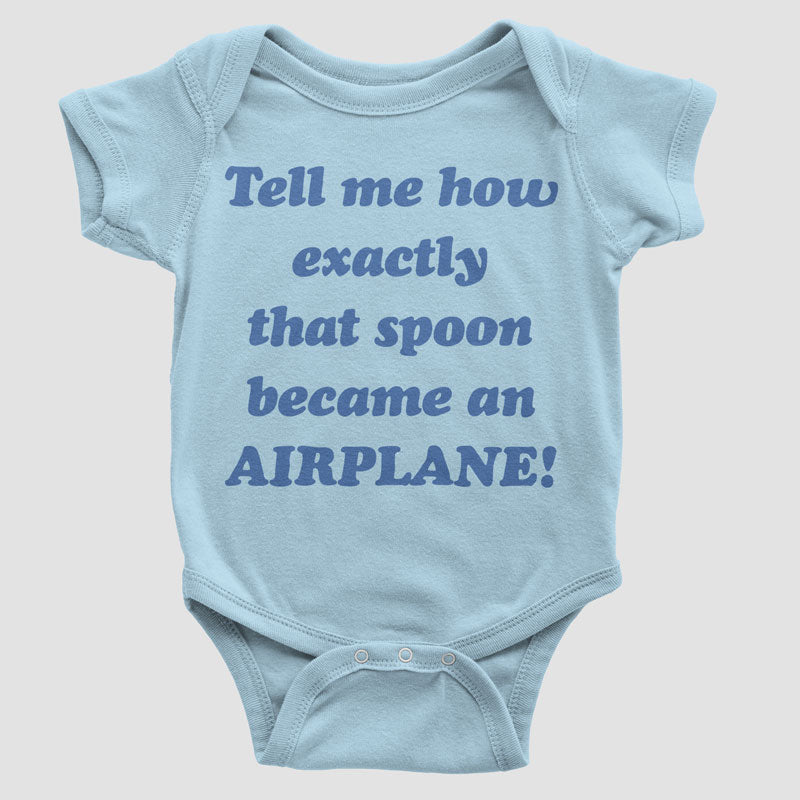 Tell Me How Plane Spoon - Baby Bodysuit