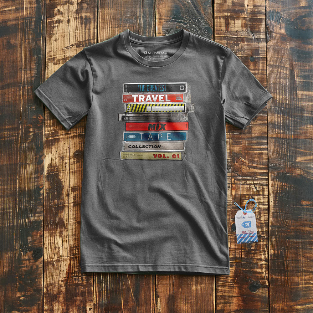 Travel Mix Cassette Stack - T-Shirt