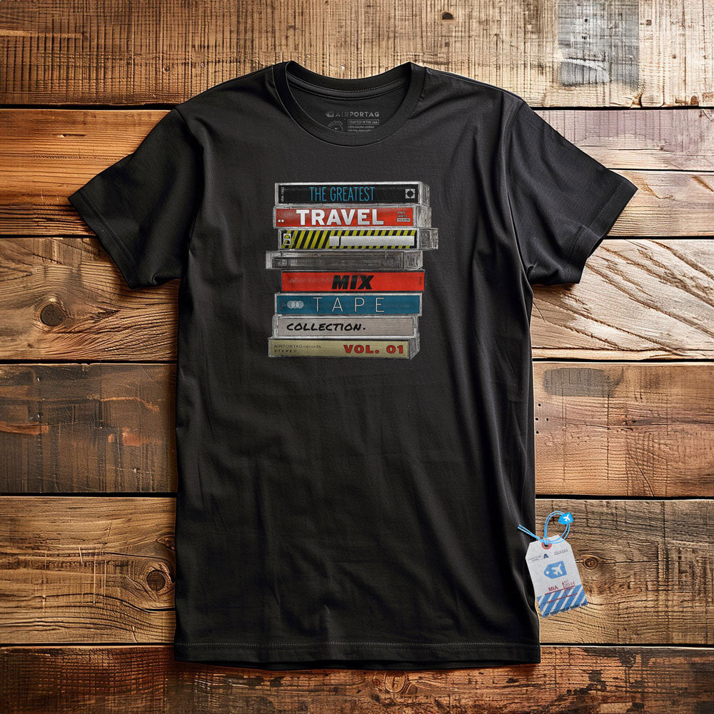 Travel Mix Cassette Stack - T-Shirt