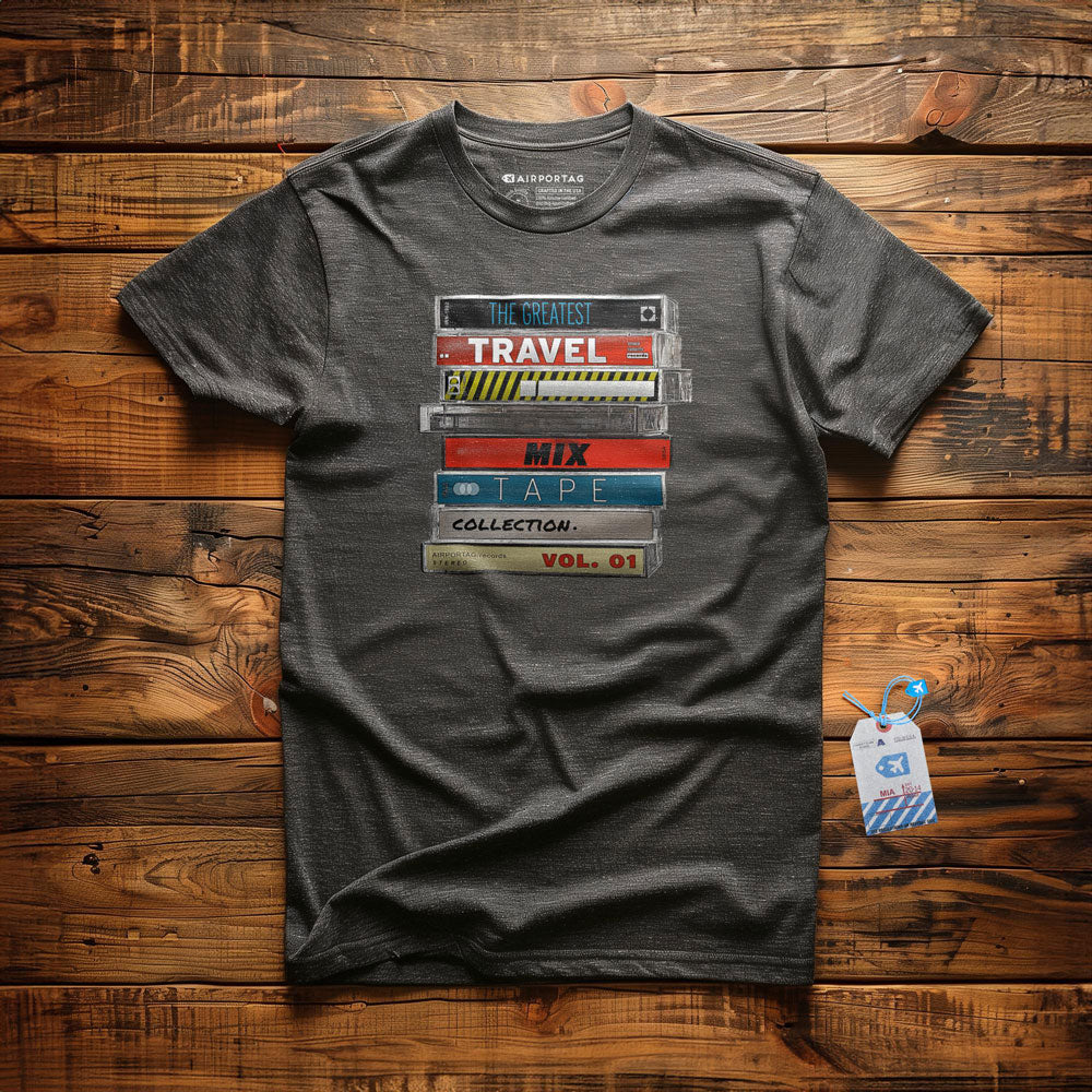 Travel Mix Cassette Stack - T-Shirt