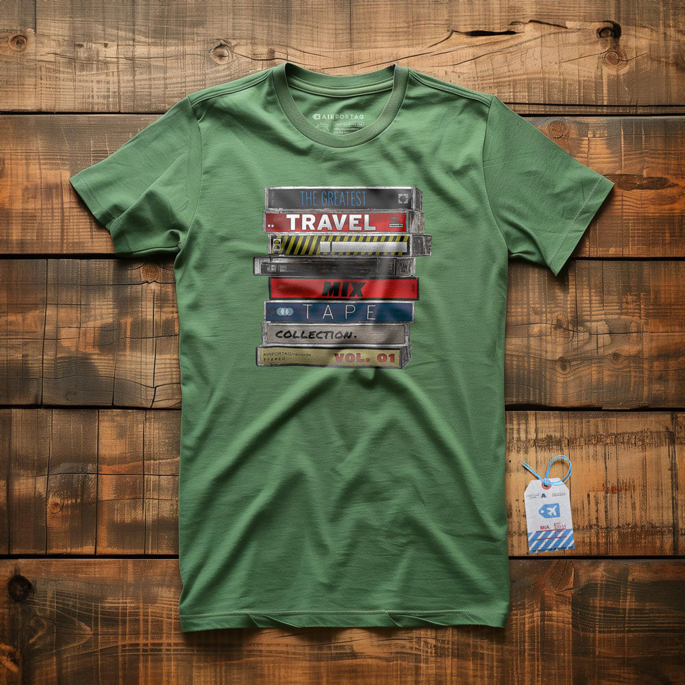 Travel Mix Cassette Stack - T-Shirt