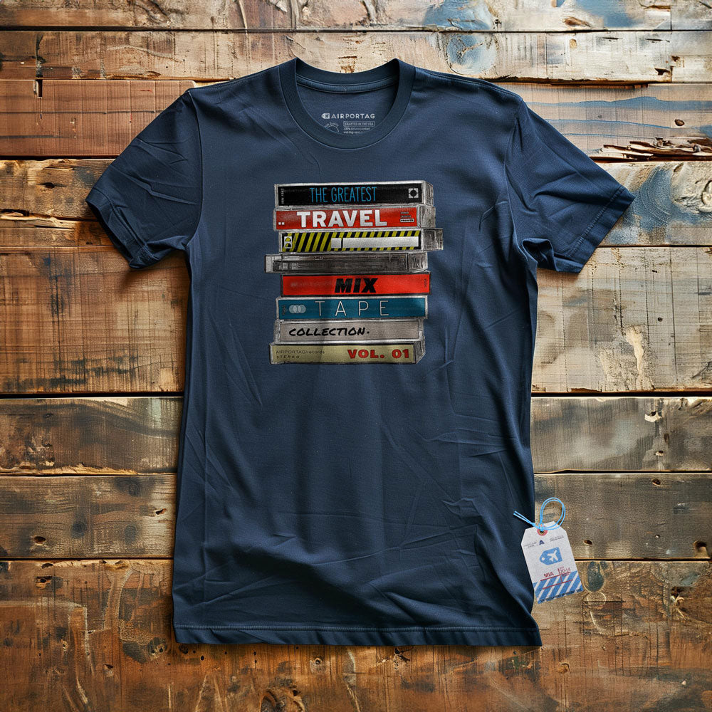 Travel Mix Cassette Stack - T-Shirt