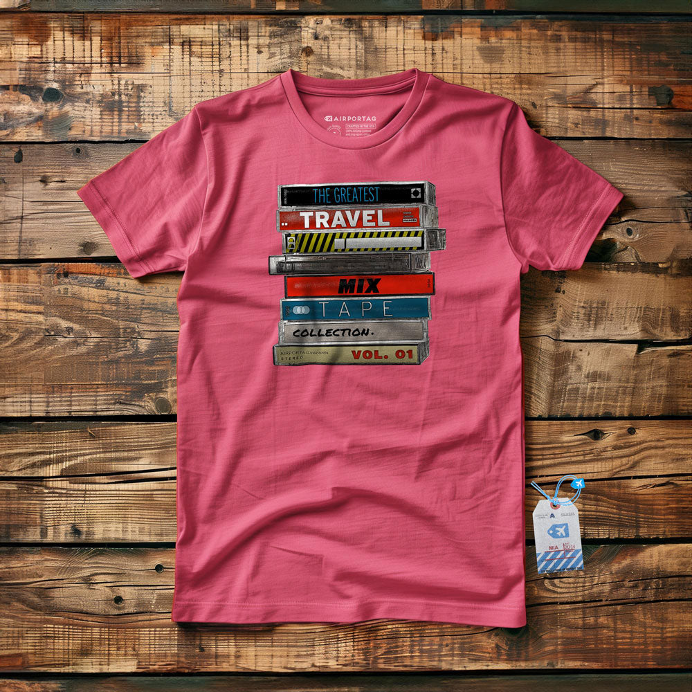 Travel Mix Cassette Stack - T-Shirt