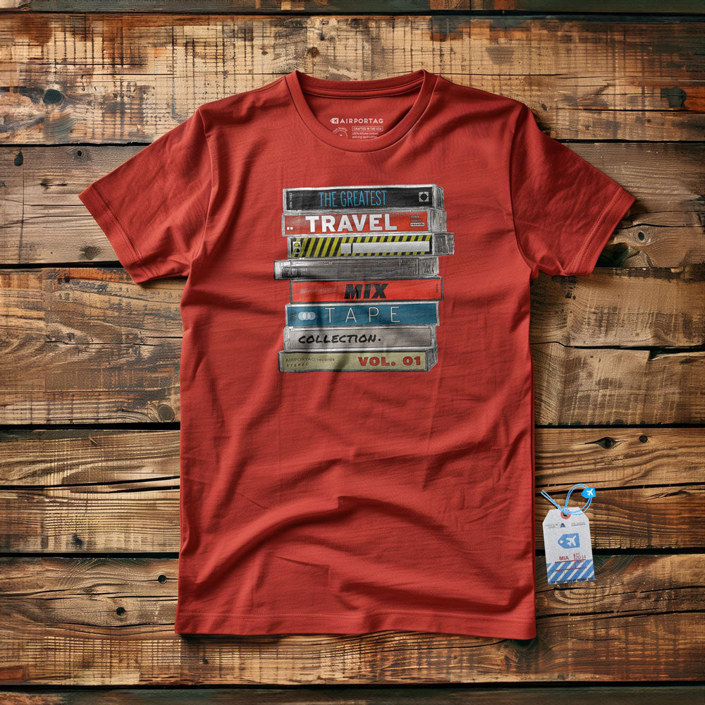 Travel Mix Cassette Stack - T-Shirt