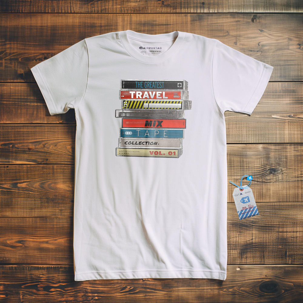 Travel Mix Cassette Stack - T-Shirt