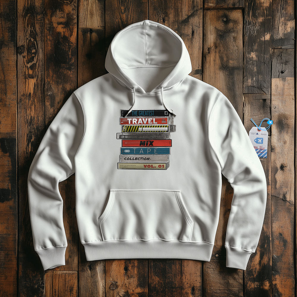 Travel Mix Cassette Stack - Pullover Hoodie