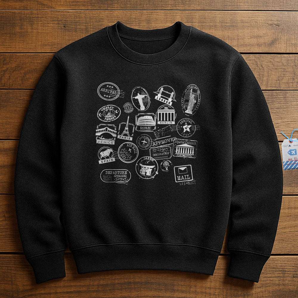 Travel Stamps - Sweatshirt