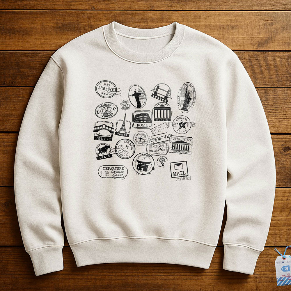 Travel Stamps - Sweatshirt