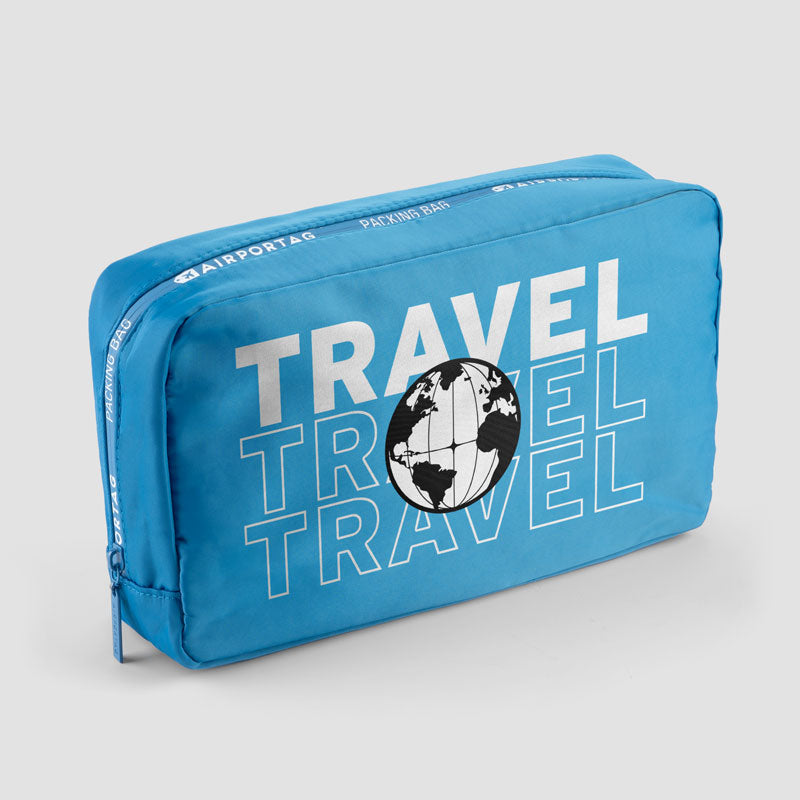 Travel - World Map - Packing Bag