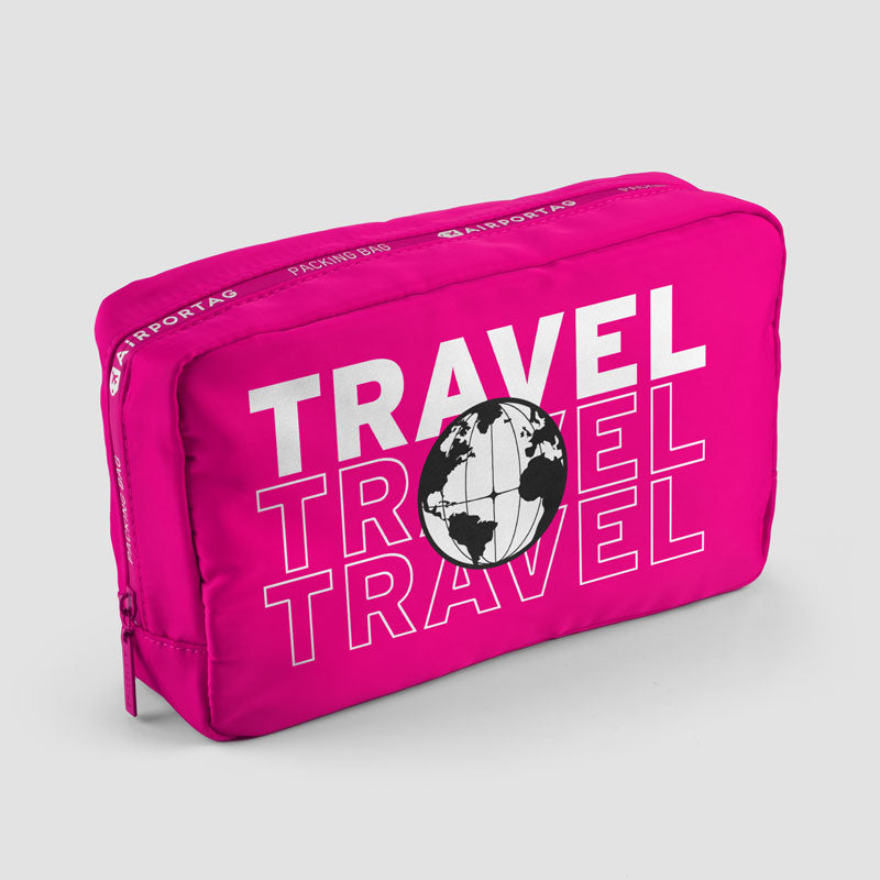 Travel - World Map - Packing Bag