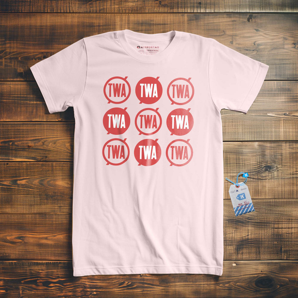 TWA Round Logo Pattern - T-Shirt