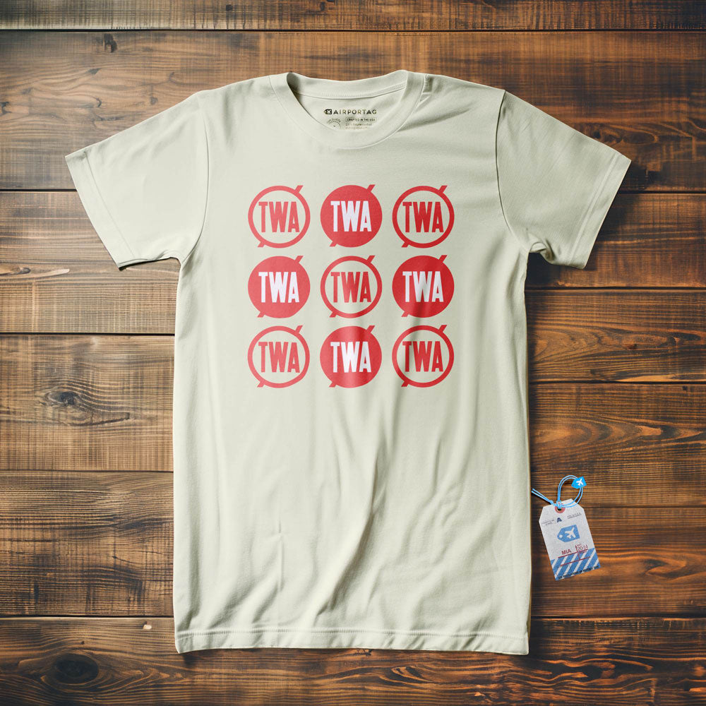 TWA Round Logo Pattern - T-Shirt