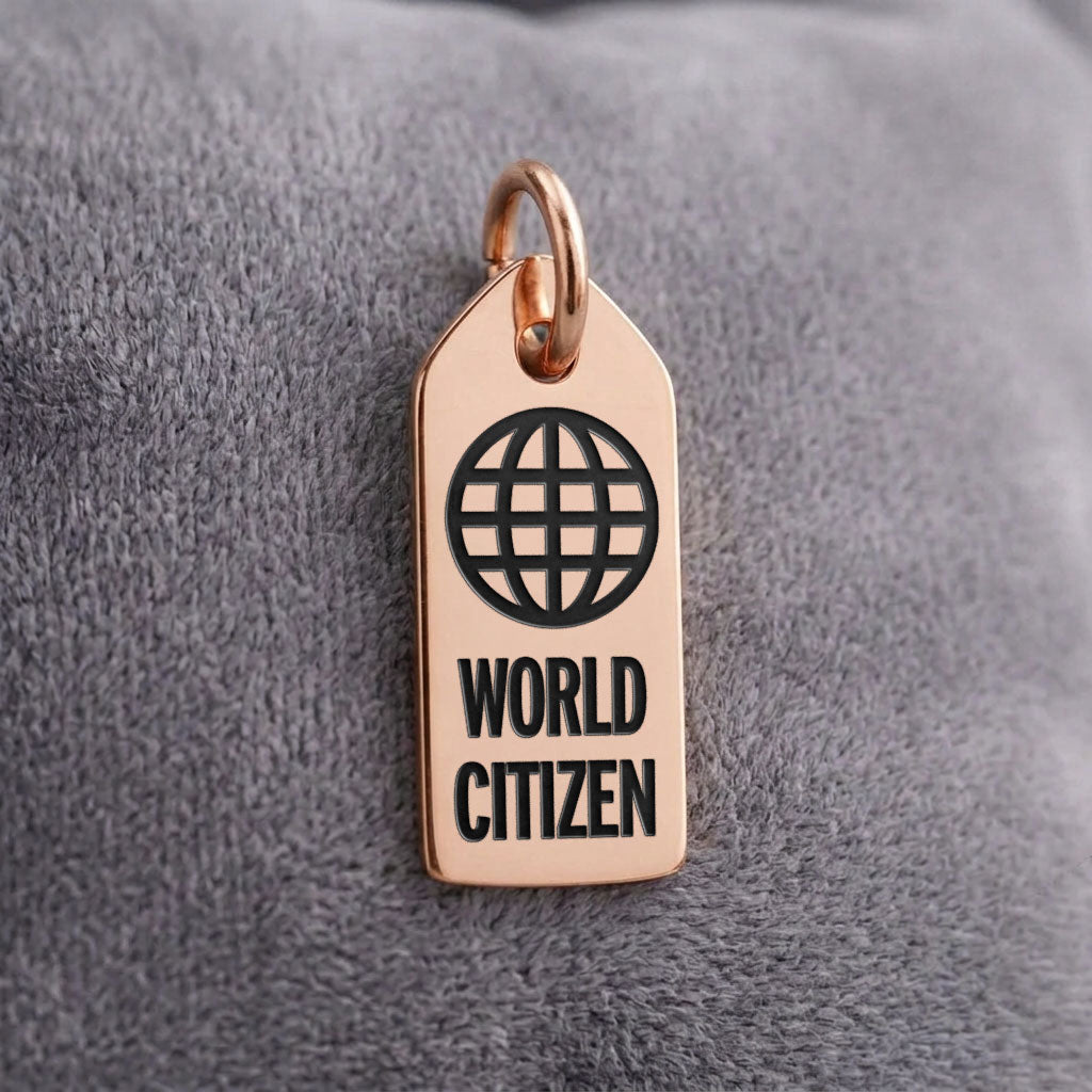 World Citizen - Mini Tag - Charm