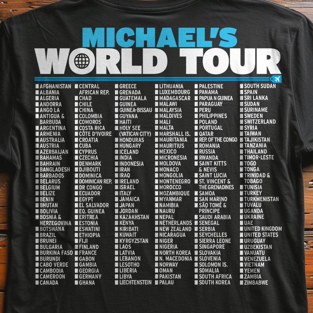 My Custom World Tour Travel - T-Shirt