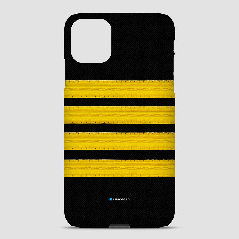 Noir Pilote Rayures Or - Coque iPhone