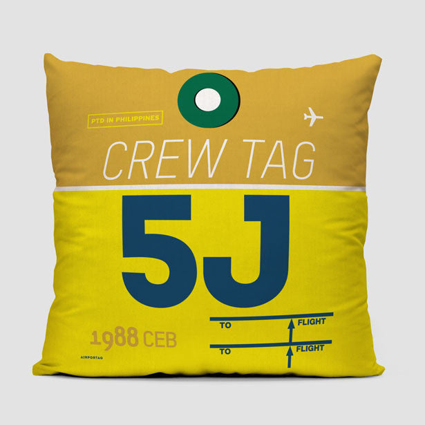 5J - Throw Pillow - Airportag