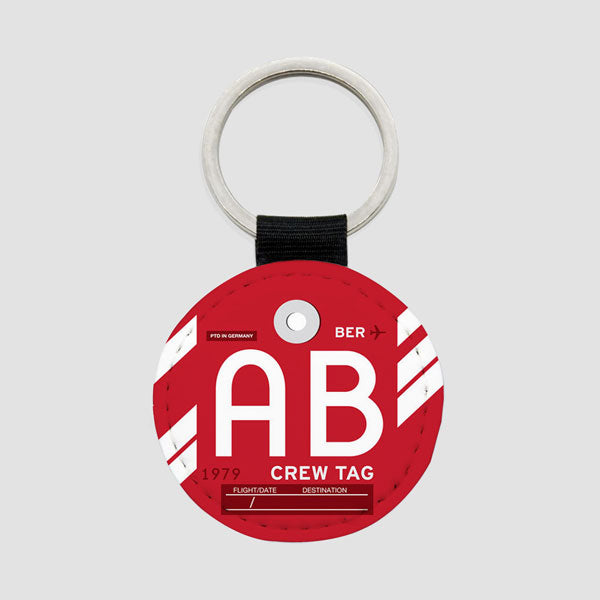 AB - Round Keychain