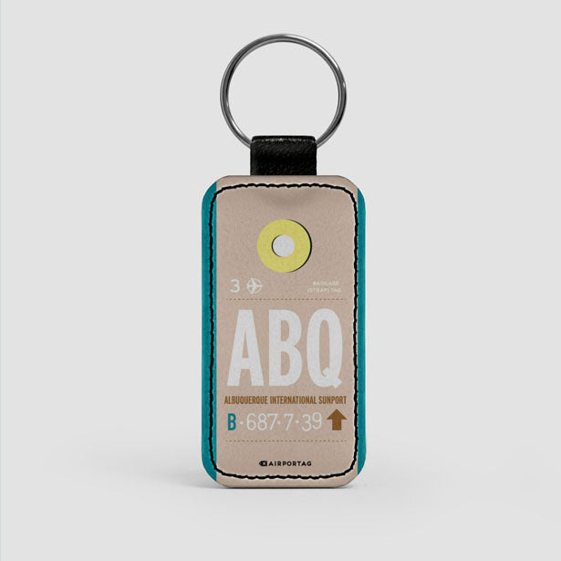 ABQ - Leather Keychain - Airportag