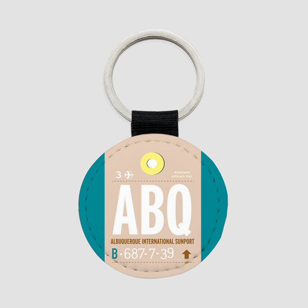 ABQ - Round Keychain