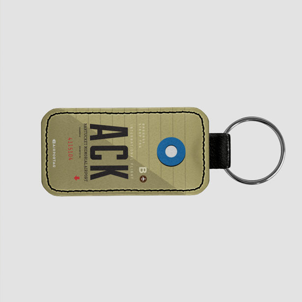 ACK - Leather Keychain - Airportag