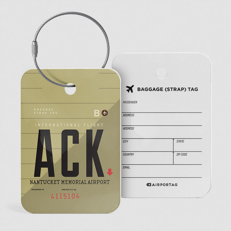 ACK - Étiquette de bagage