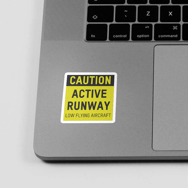 Caution Active Runway - Sticker - Airportag