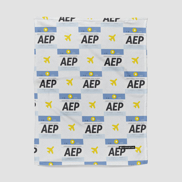 Throw Blanket AEP Airport Code Pattern throw-blanket-aep-airport-code-pattern