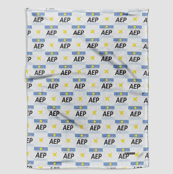 throw-blanket-aep-airport-code-pattern