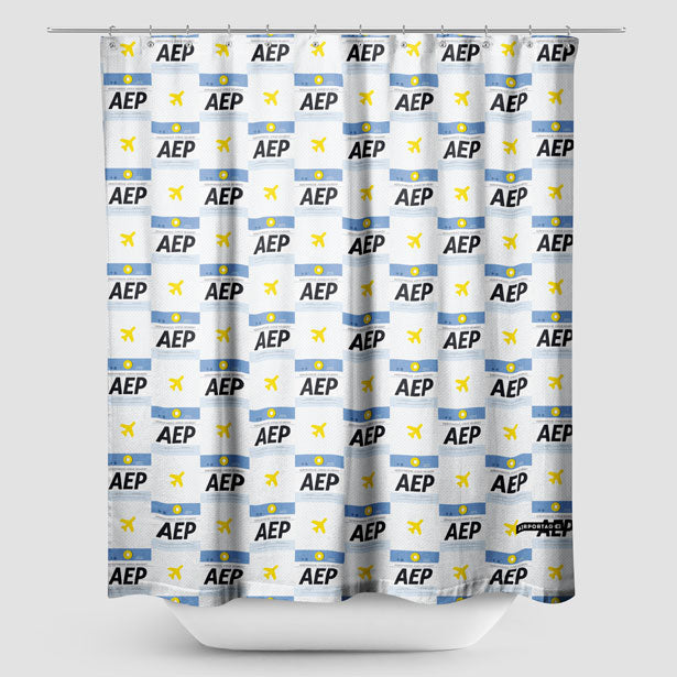 AEP - Shower Curtain - Airportag