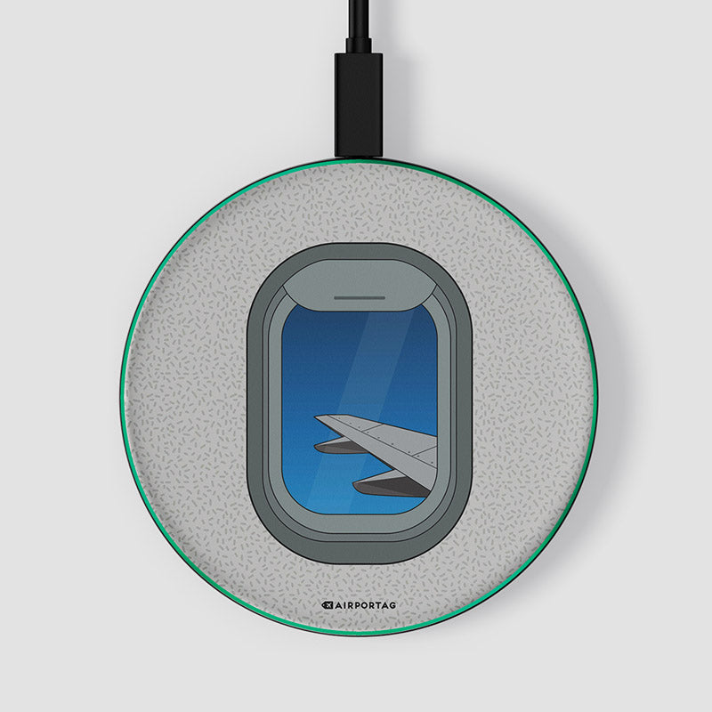 Airplane Window Wing Icon - Wireless Charger