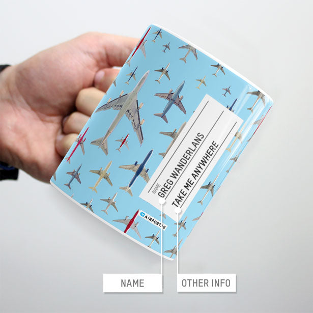Airplane Above - Mug - Airportag
