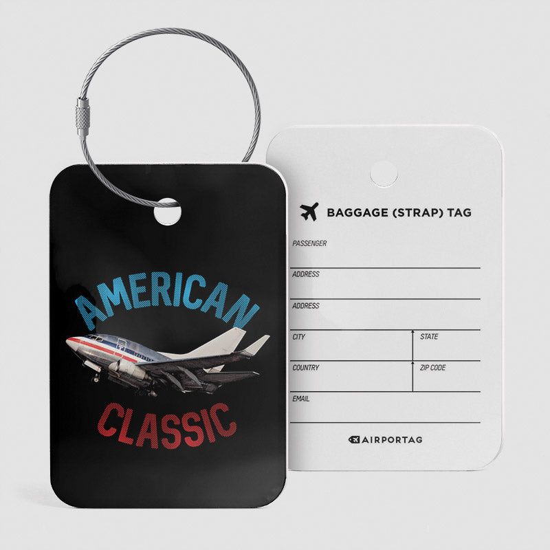 American Classic Plane - Luggage Tag