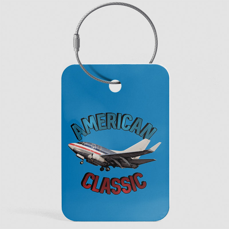 Avion classique américain - Étiquette de bagage