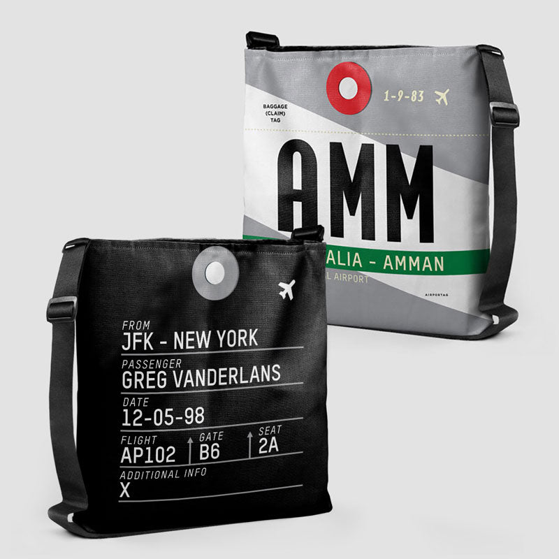 Tote Bag AMM Queen Alia Intl Airport Amman Jordan IATA