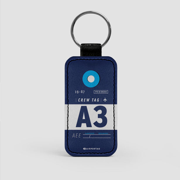 A3 - Leather Keychain - Airportag