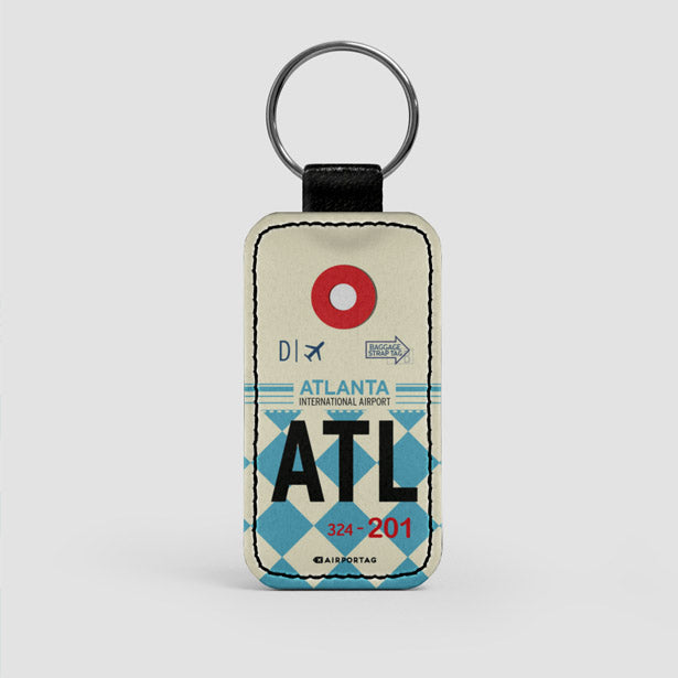 ATL - Leather Keychain - Airportag