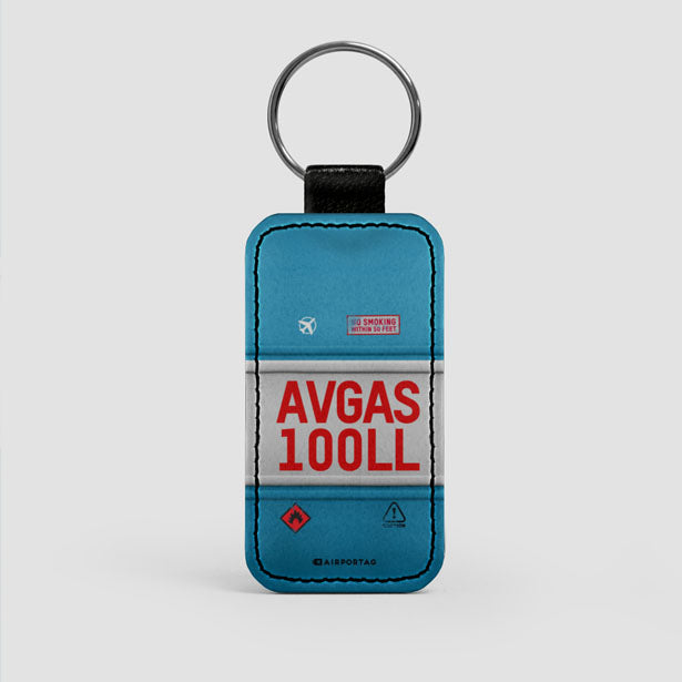 AVGAS 100LL - Leather Keychain - Airportag