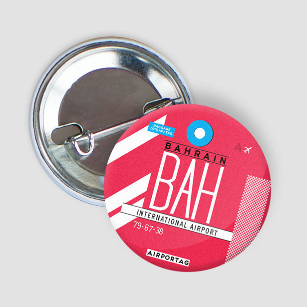 Pinback Button Bahrain Intl Airport Manama Bahrain IATA Code BAH pinback-button-bahrain-intl-airport-manama-bahrain-iata-code-bah