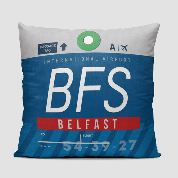BFS - Throw Pillow - Airportag