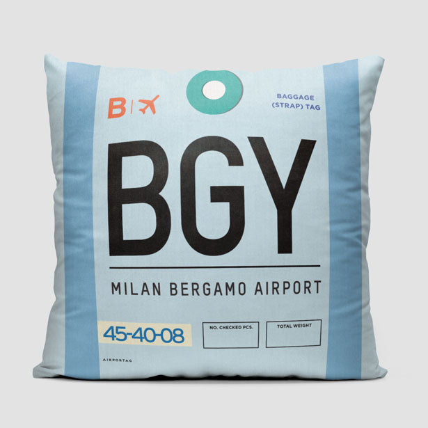 BGY - Throw Pillow - Airportag