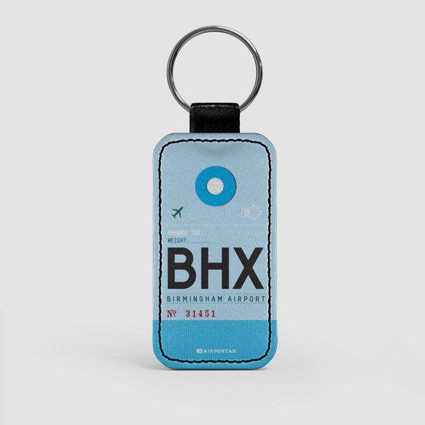 BHX - Leather Keychain - Airportag