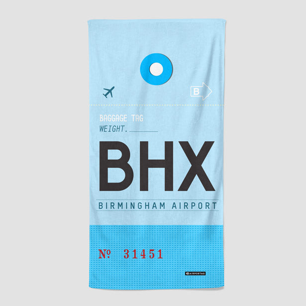 BHX - Beach Towel - Airportag