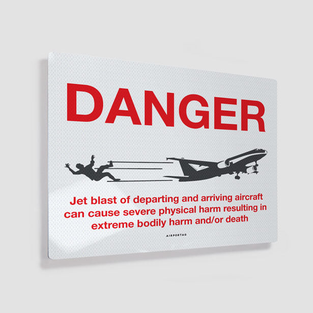 Jet Blast Sign - Metal Print - Airportag