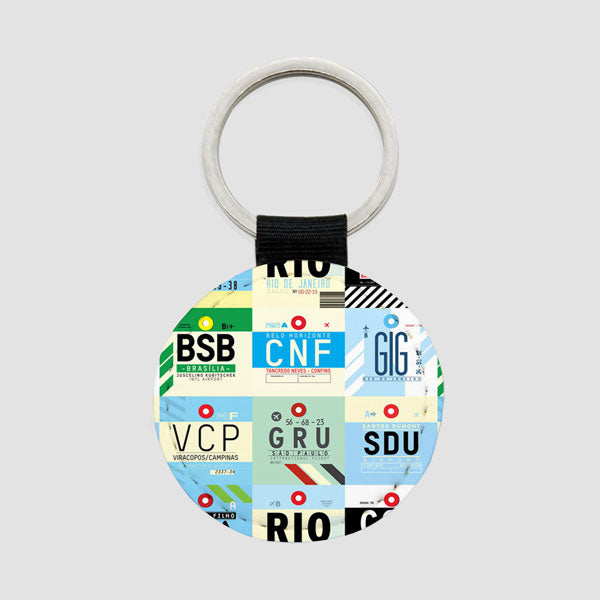 Brazilian Airports - Round Keychain