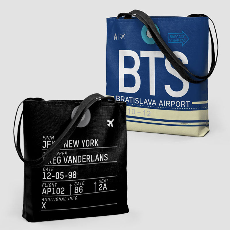 Tote Bag BTS Bratislava Airport Bratislava Slovakia IATA