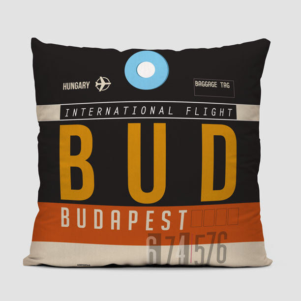 BUD - Throw Pillow - Airportag