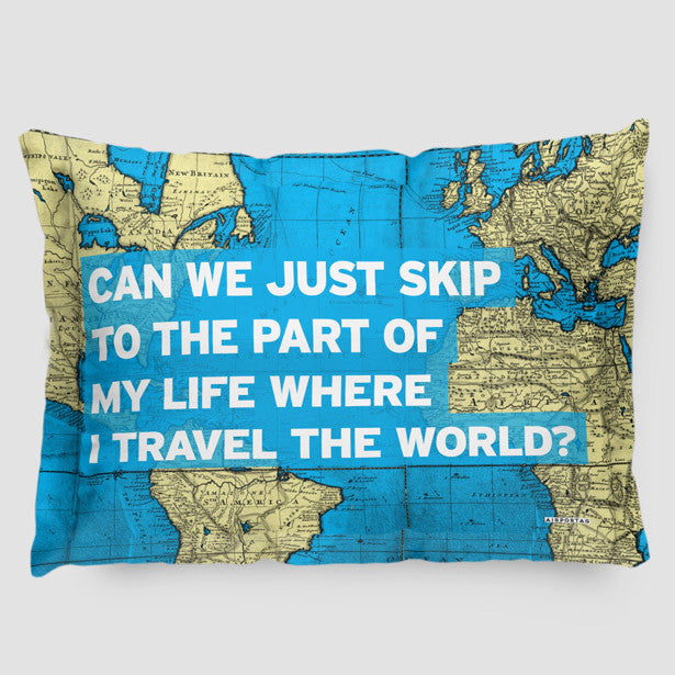 Can We Just - World Map - Pillow Sham - Airportag