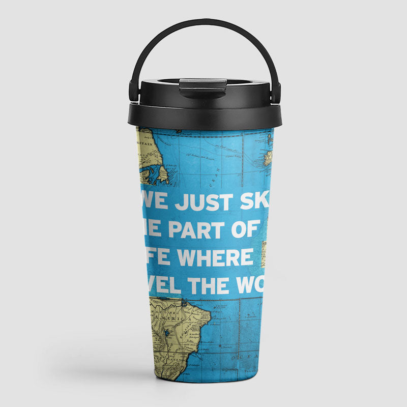 Can We Just - World Map - Travel Mug