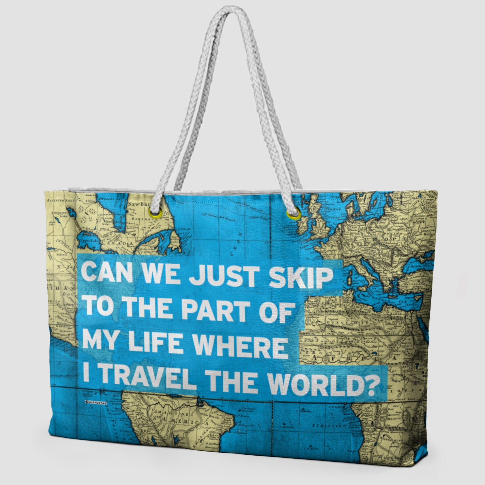 Can We Just - World Map - Weekender Bag - Airportag