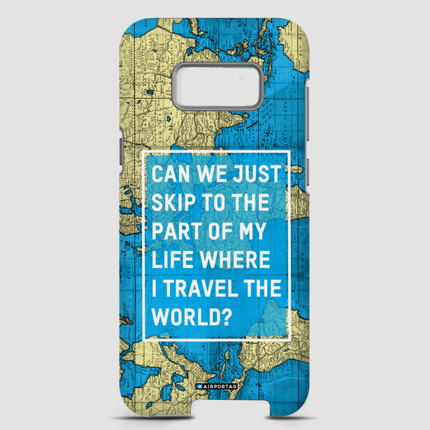 Can We Just - World Map - Phone Case - Airportag